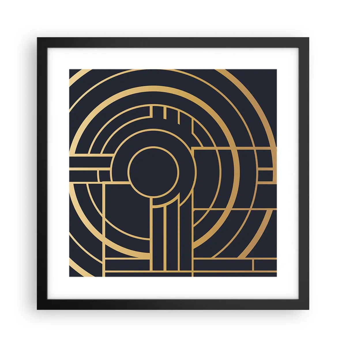 Poster in cornice nera - Il giro delle cose - 40x40 cm