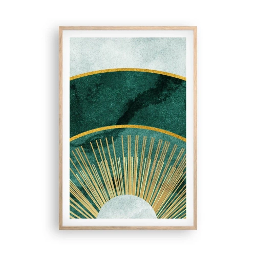 Poster in cornice rovere chiaro - Un altro sistema solare - 61x91 cm