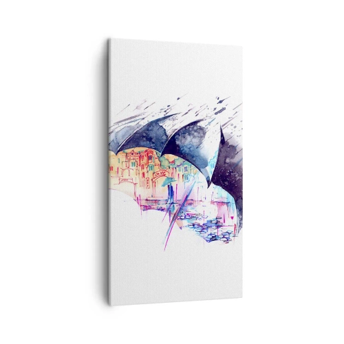 Quadro su tela - Stampe su Tela - Passeggiata sotto la pioggia - 45x80 cm