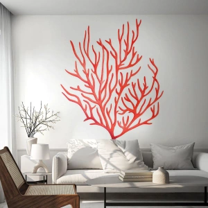 Fotomurali Autoadesivo Deluxe Sticker - Filigrana di corallo - barriera corallina, Mare, Minimalista - 350x256 cm