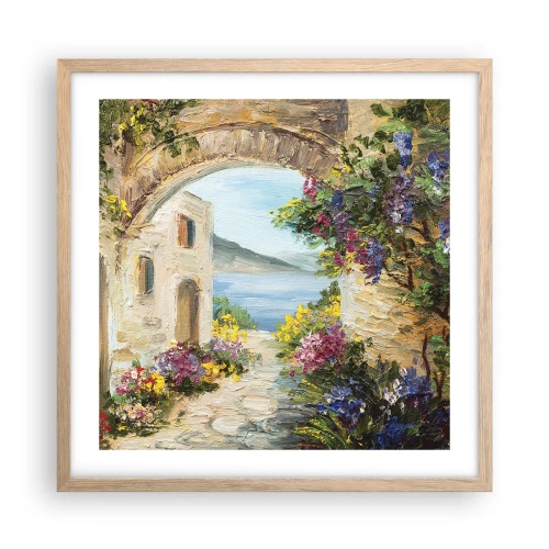 Poster in cornice rovere chiaro - La bellezza della provincia costiera - 50x50 cm