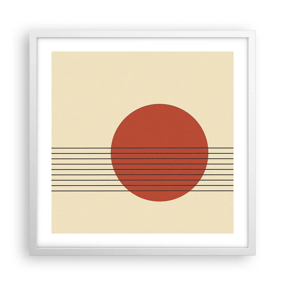 Poster in cornice bianca - Nel cerchio e oltre - 50x50 cm