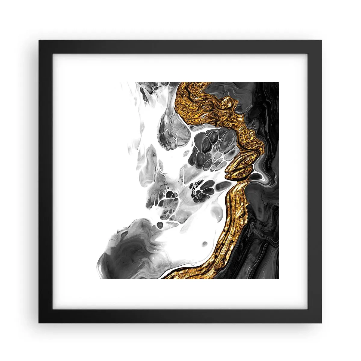 Poster in cornice nera - Composizione organica - 30x30 cm