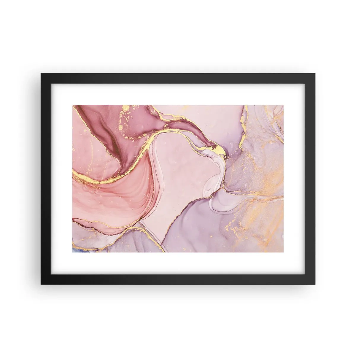 Poster in cornice nera - La carezza dei colori - 40x30 cm