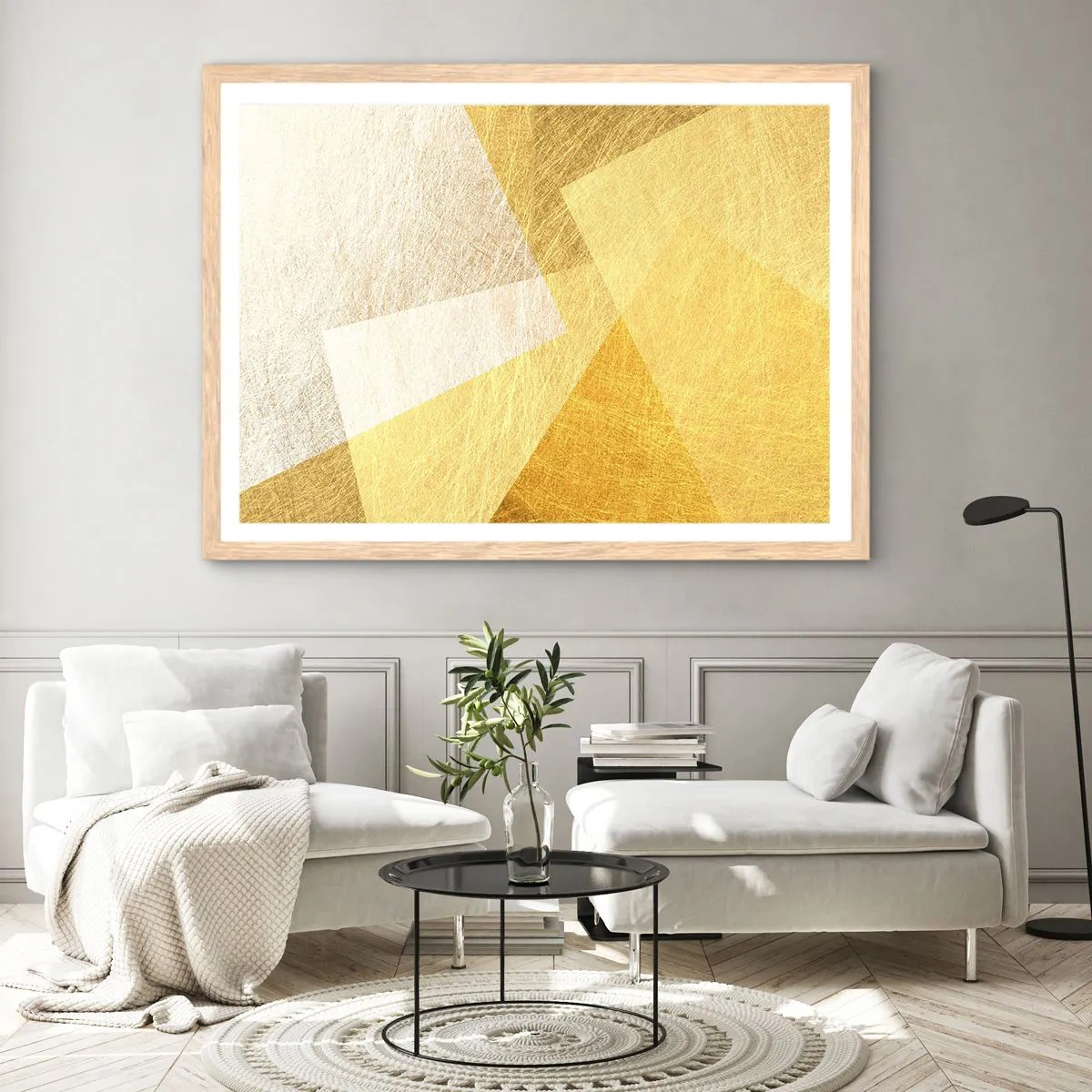 Poster in cornice rovere chiaro - La pace della geometria - 70x50 cm