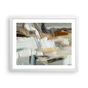 Poster in cornice bianca - Strati colorati - 50x40 cm