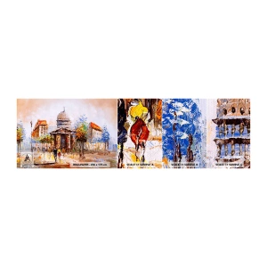 Campione di Fotomurale Adesivo Deluxe Sticker - Passeggiata a Parigi - Architettura, Città, Francia - 100x30 cm