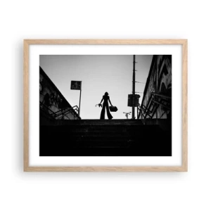 Poster in cornice rovere chiaro - Gita cittadina - 50x40 cm