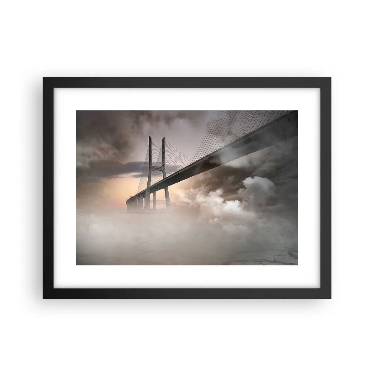 Poster in cornice nera - Sul fiume che non c'è - 40x30 cm