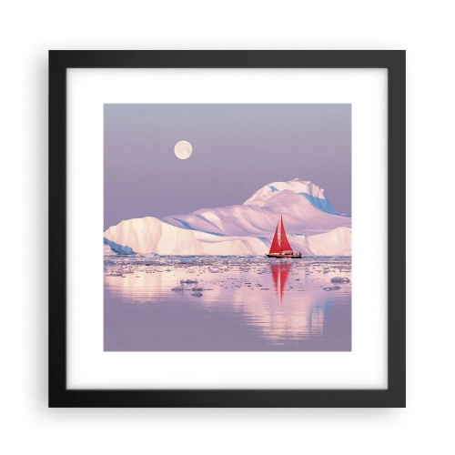 Poster in cornice nera - Calore della vela, gelo del ghiaccio - 30x30 cm