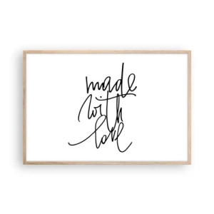 Poster in cornice rovere chiaro - La migliore marca - 91x61 cm