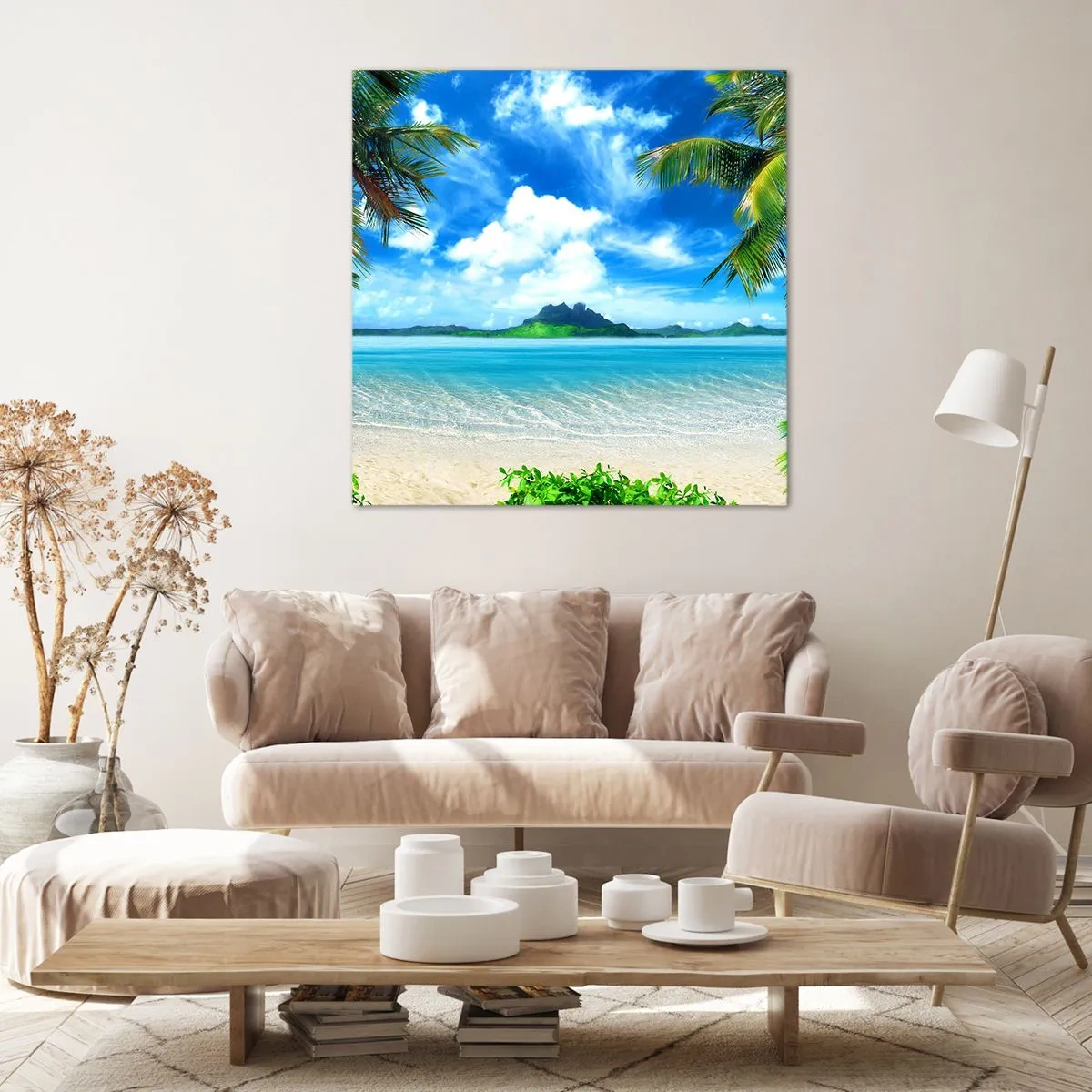 Quadro su tela - Stampe su Tela - L'azzurro dei tropici - 70x70 cm