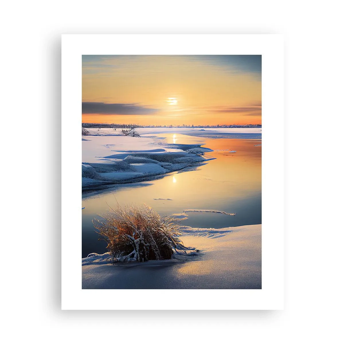 Poster - Tramonto invernale - 40x50 cm