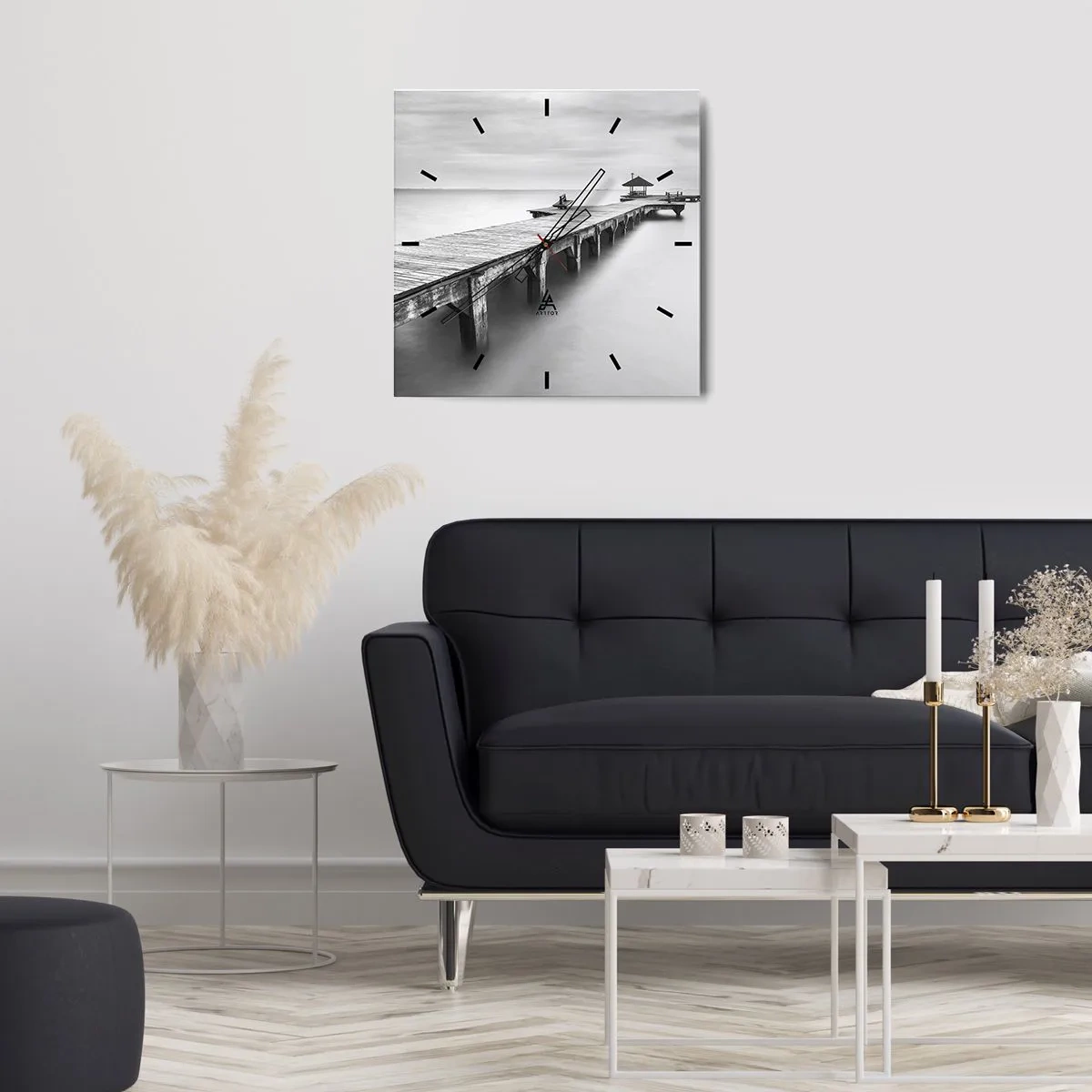 Orologio da parete - Orologio in Vetro - Sempre più lontano. - 30x30 cm