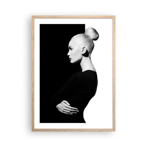 Poster in cornice rovere chiaro - Semplicemente donna - 50x70 cm