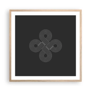 Poster in cornice rovere chiaro - Nello spirito celtico - 60x60 cm