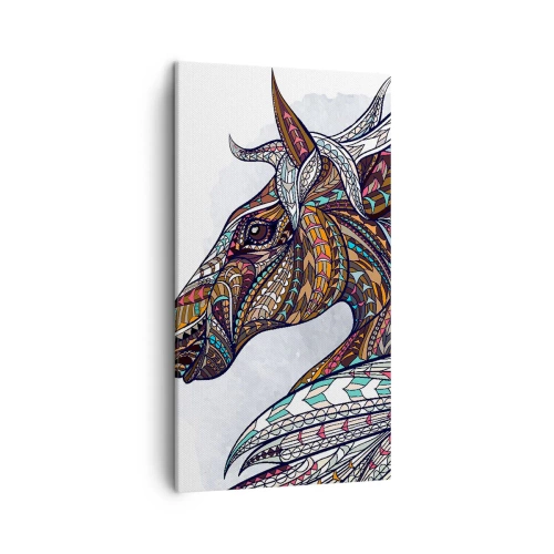 Quadro su tela - Stampe su Tela - Il destriero del guerriero celtico - 45x80 cm