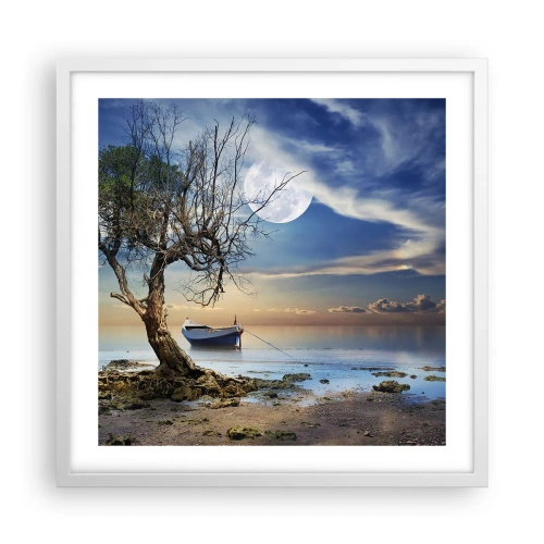 Poster in cornice bianca - È la fine o l'inizio? - 50x50 cm