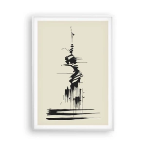 Poster in cornice bianca - Astrazione frettolosa - 70x100 cm