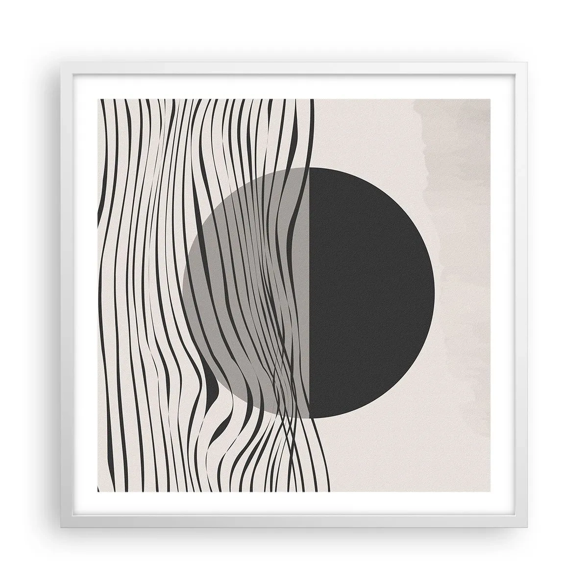 Poster in cornice bianca - Composizione a metà - 60x60 cm