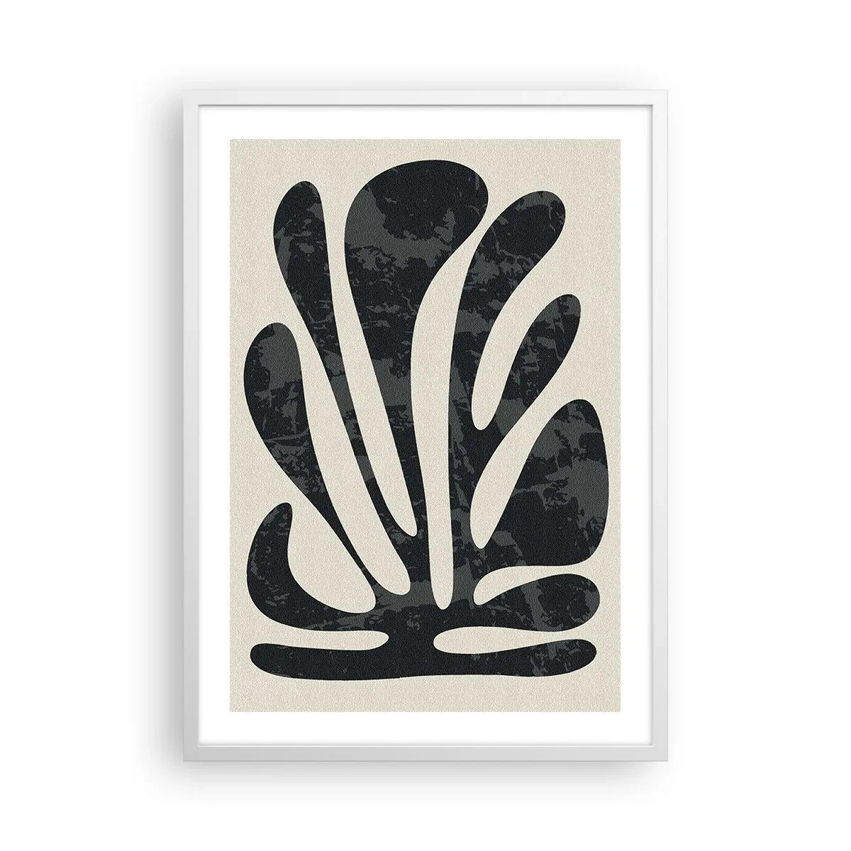 Poster in cornice bianca - Astrazione polidattila - 50x70 cm