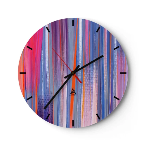 Orologio da parete - Orologio in Vetro - Ascensione arcobaleno - 40x40 cm