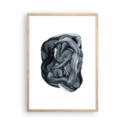 Poster in cornice rovere chiaro - Non è così semplice - 50x70 cm