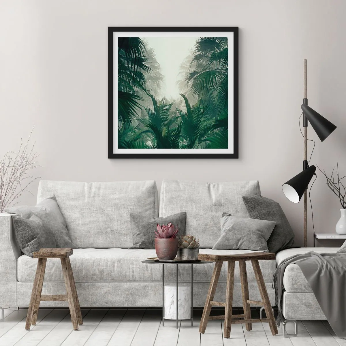 Poster in cornice nera - Mistero dei tropici - 30x30 cm