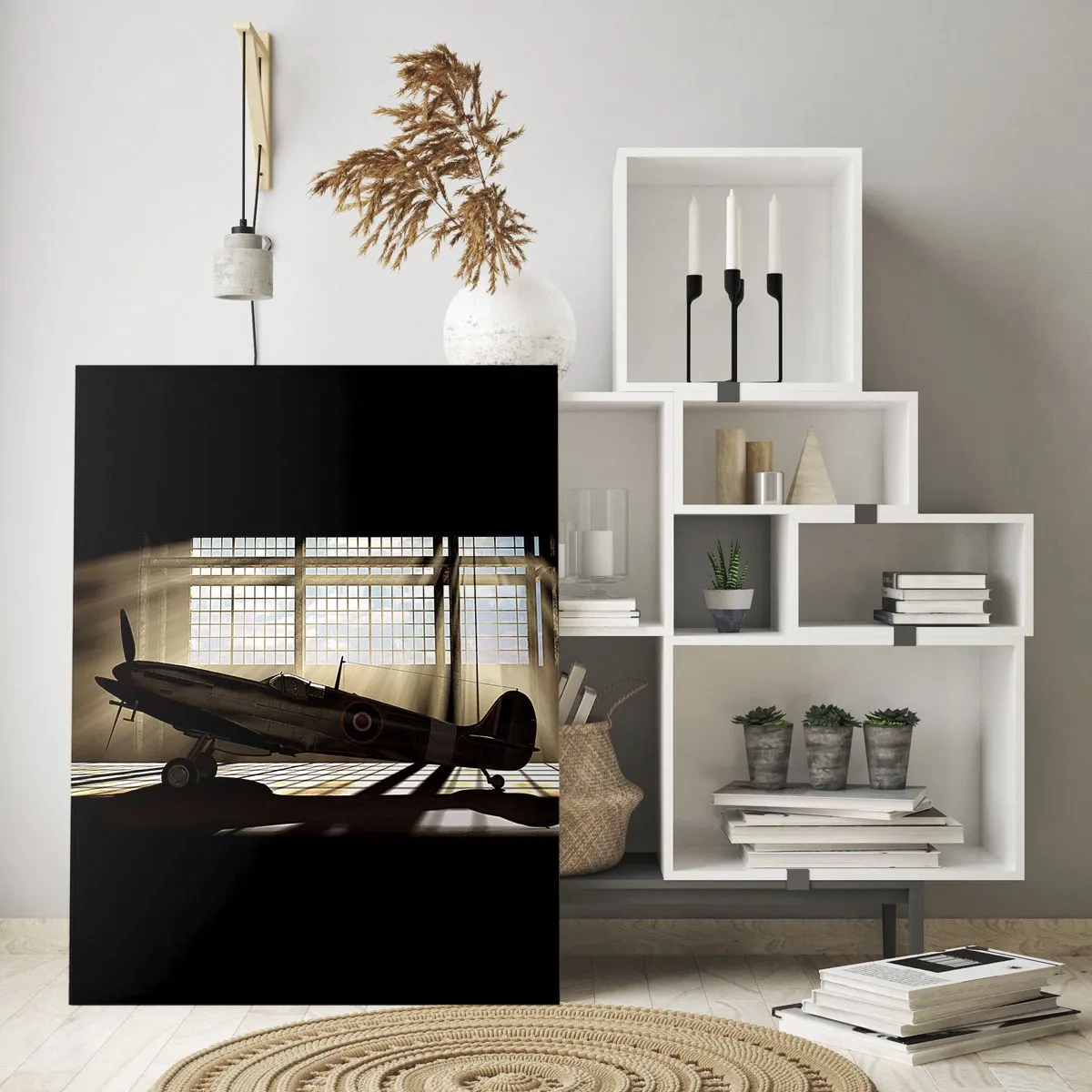 Quadro su vetro - Riposo del guerriero - 50x70cm - Il riposo del guerriero - Decorazione murale moderna per soggiorno e camera da letto ARTTOR