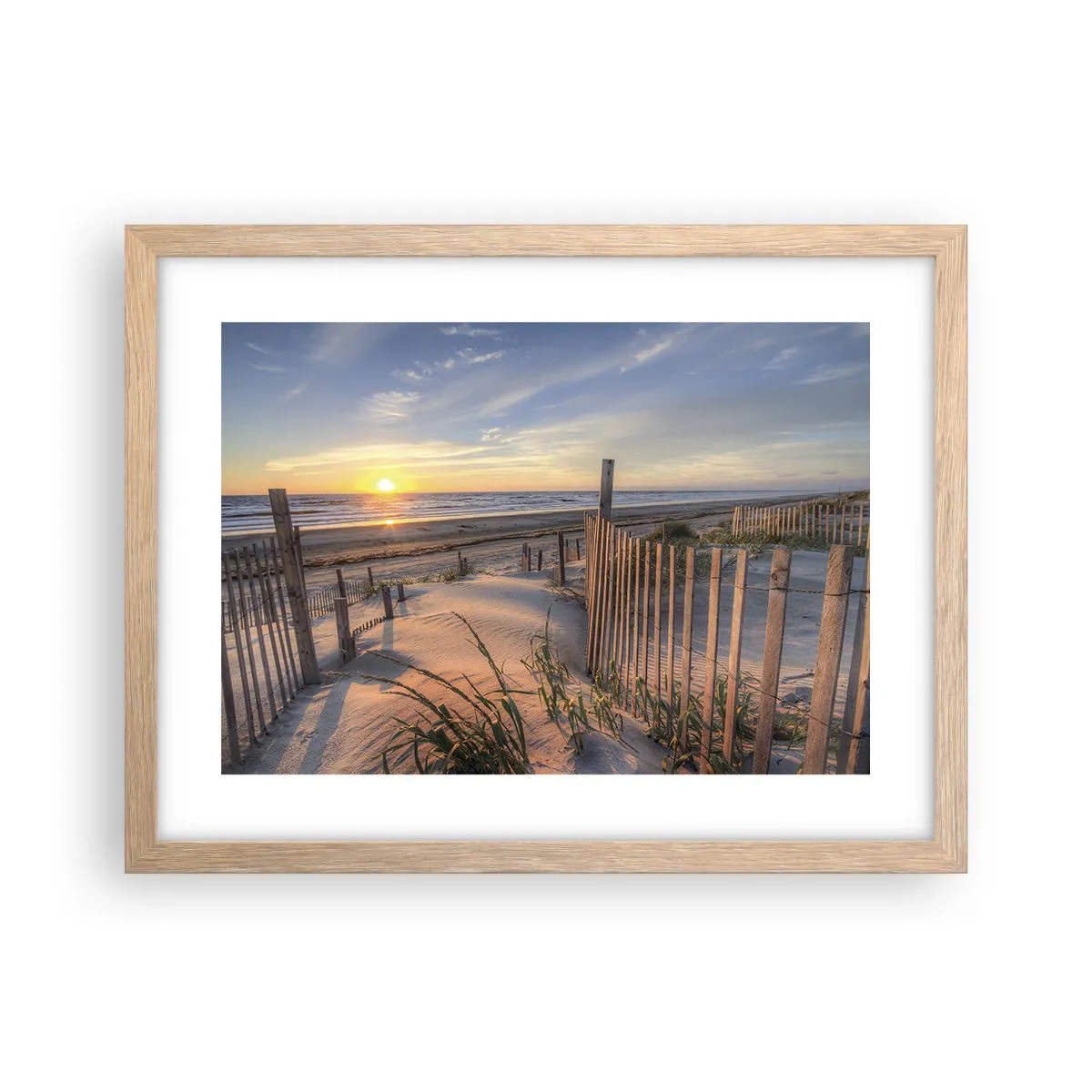 Poster in cornice rovere chiaro - Luci e ombre del vento - 40x30 cm