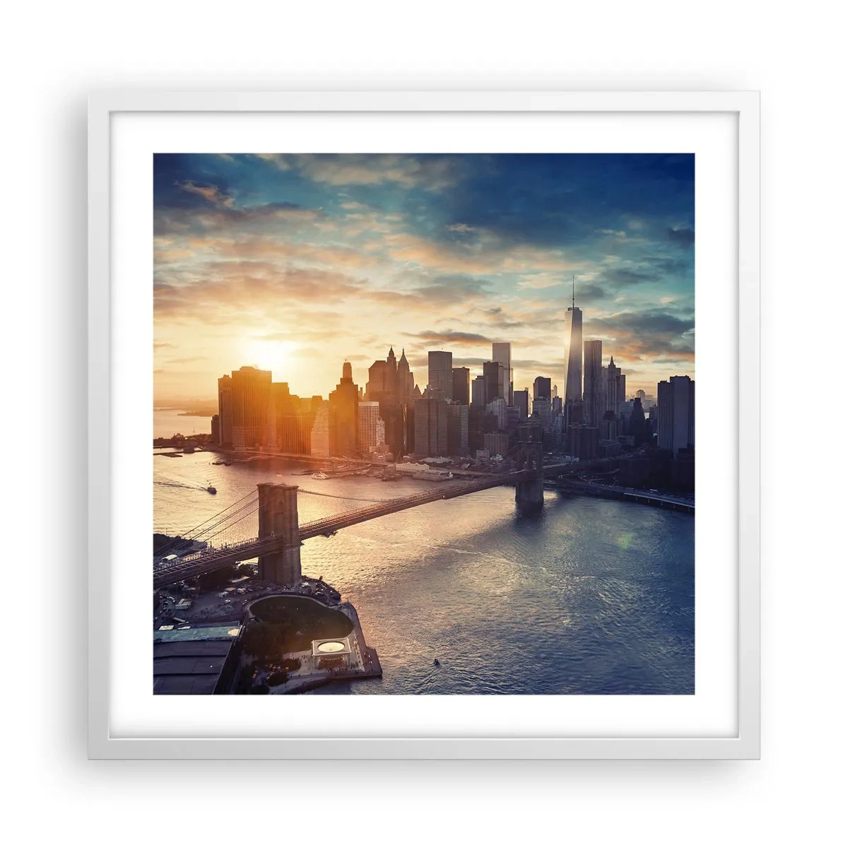 Poster in cornice bianca - Il monumento alla cultura dell'occidente - 50x50 cm