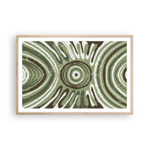 Poster in cornice rovere chiaro - Esplosione di emozioni - 91x61 cm