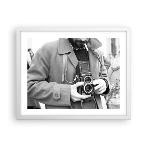 Poster in cornice bianca - In stile retro - 50x40 cm