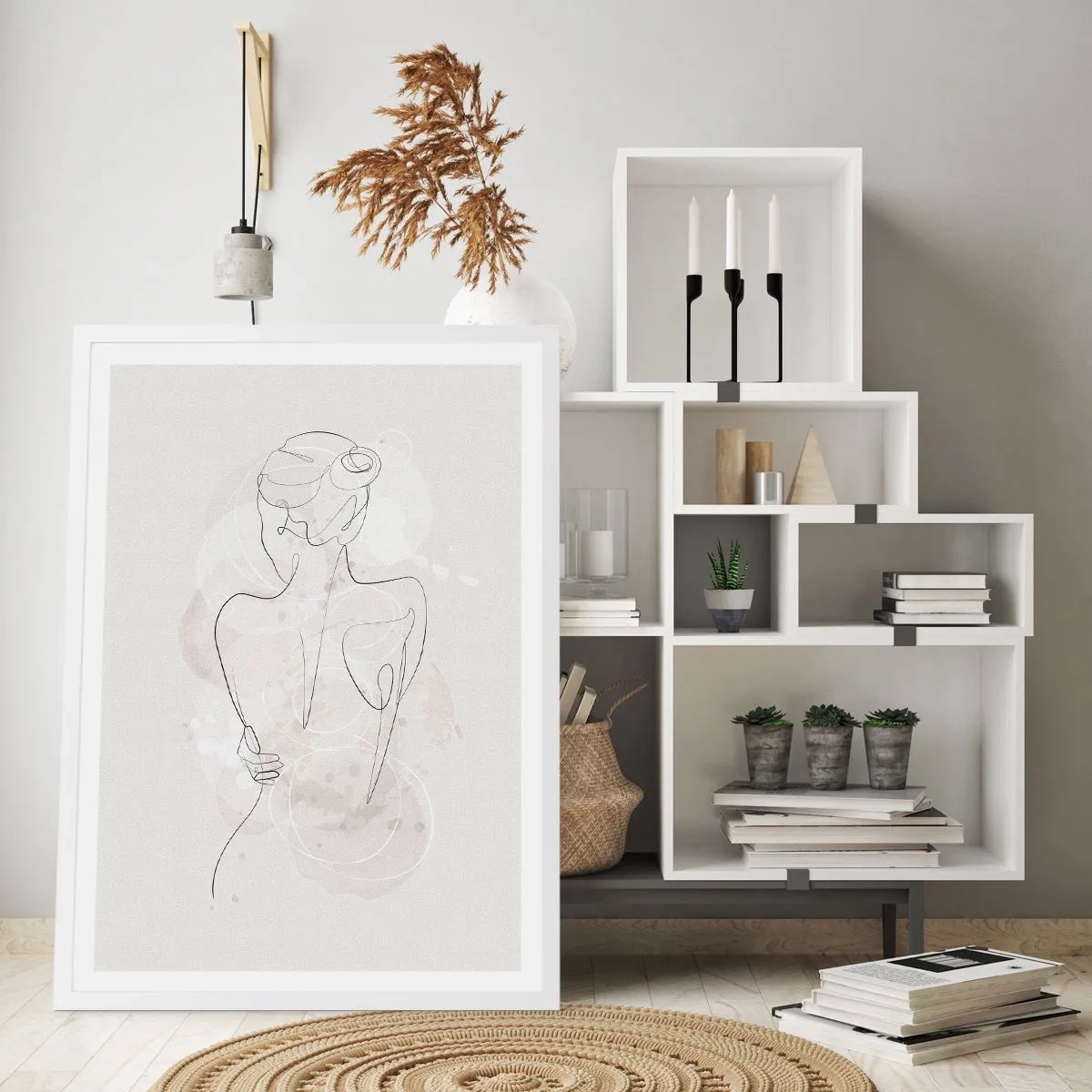 Poster in cornice bianca - Come uno strumento delicato - 50x70 cm