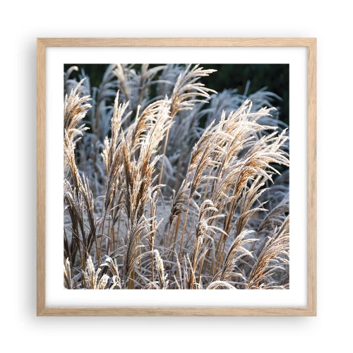 Poster in cornice rovere chiaro - Vestite di brina - 50x50 cm