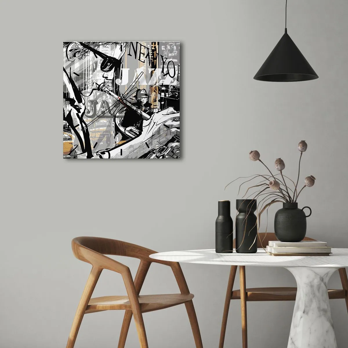 Orologio da parete - Orologio in Vetro - Al ritmo di New York - 40x40 cm