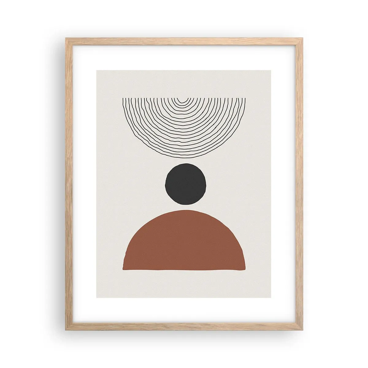 Poster in cornice rovere chiaro - Al centro dell'attenzione - 40x50 cm