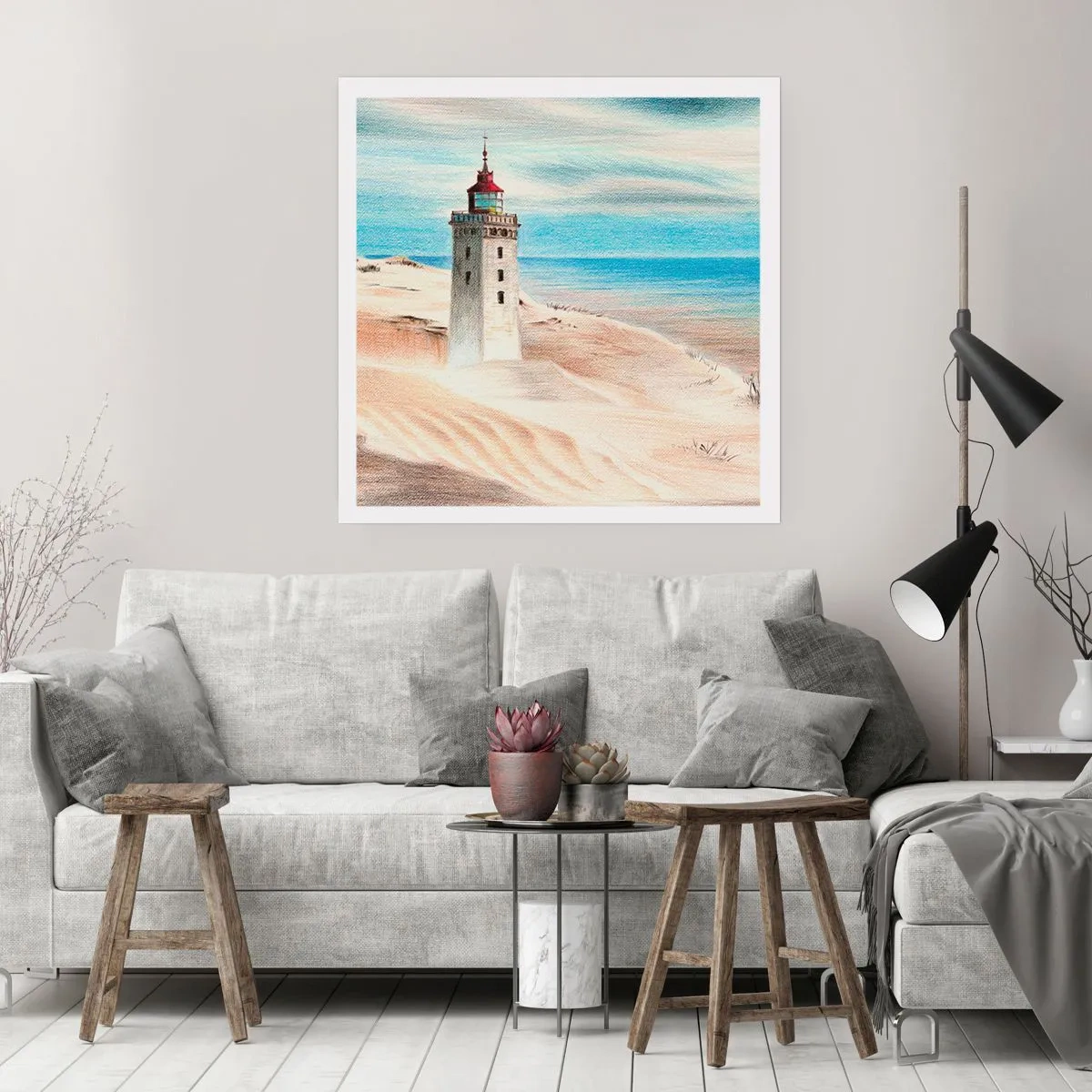 Poster - Sempre guardando il mare - 60x60 cm