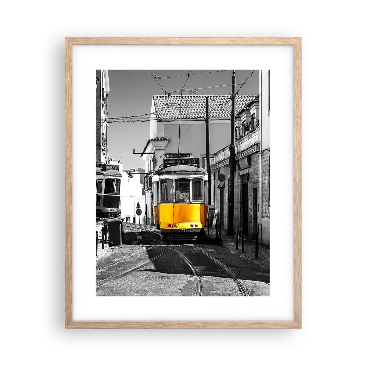 Poster in cornice rovere chiaro - Lo spirito di Lisbona - 40x50 cm