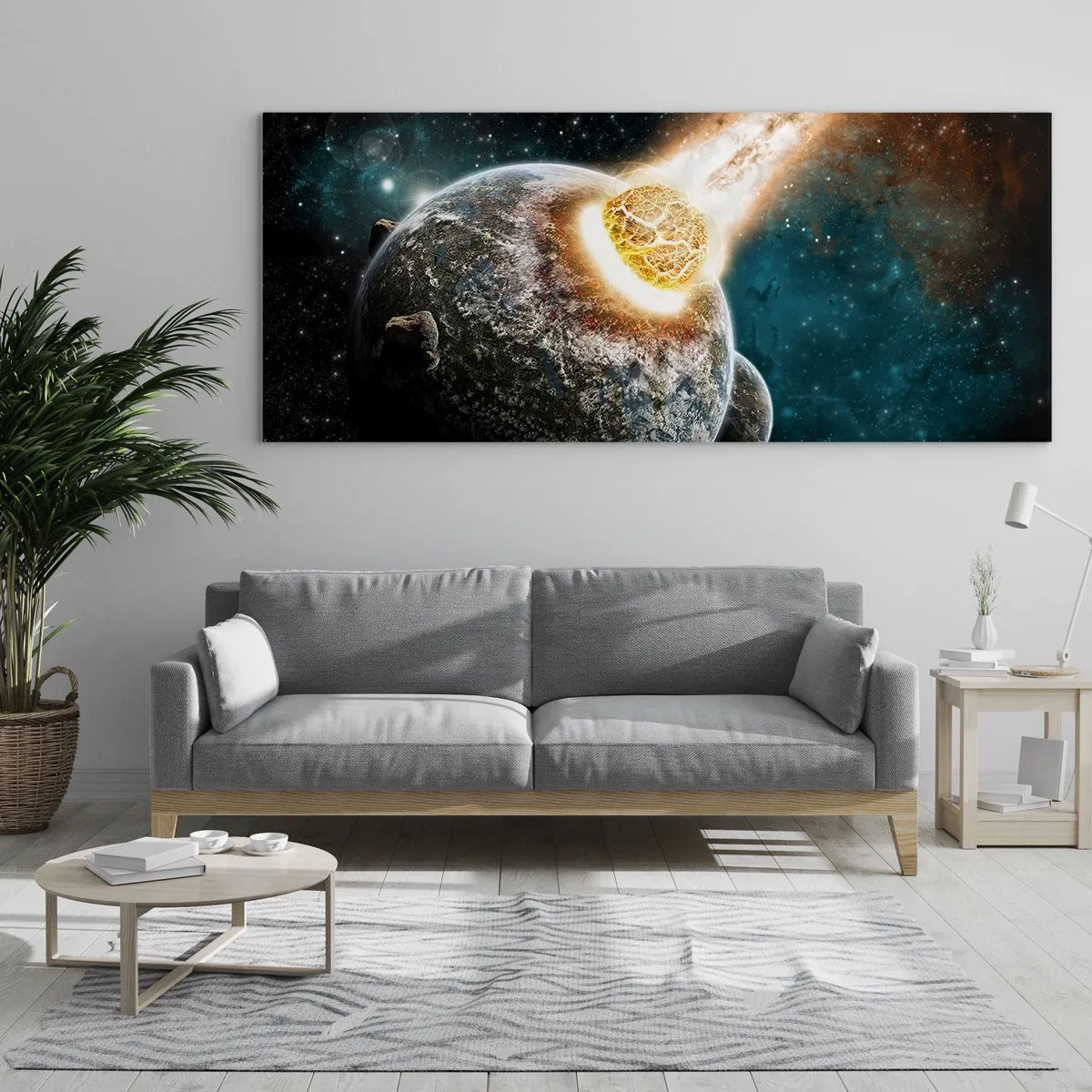 Quadro su vetro - Estinzione o nascita? - 90x30 cm