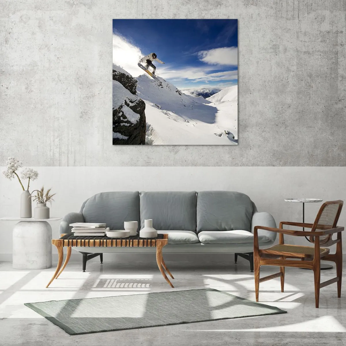 Quadro su vetro - Libertà senza confini - 70x70 cm