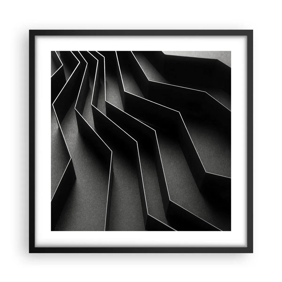 Poster in cornice nera - Ordine tridimensionale - 50x50 cm
