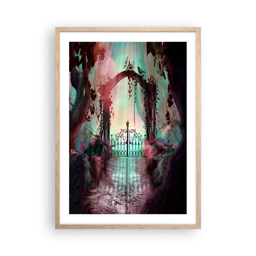 Poster in cornice rovere chiaro - Il giardino dei misteri - 50x70 cm