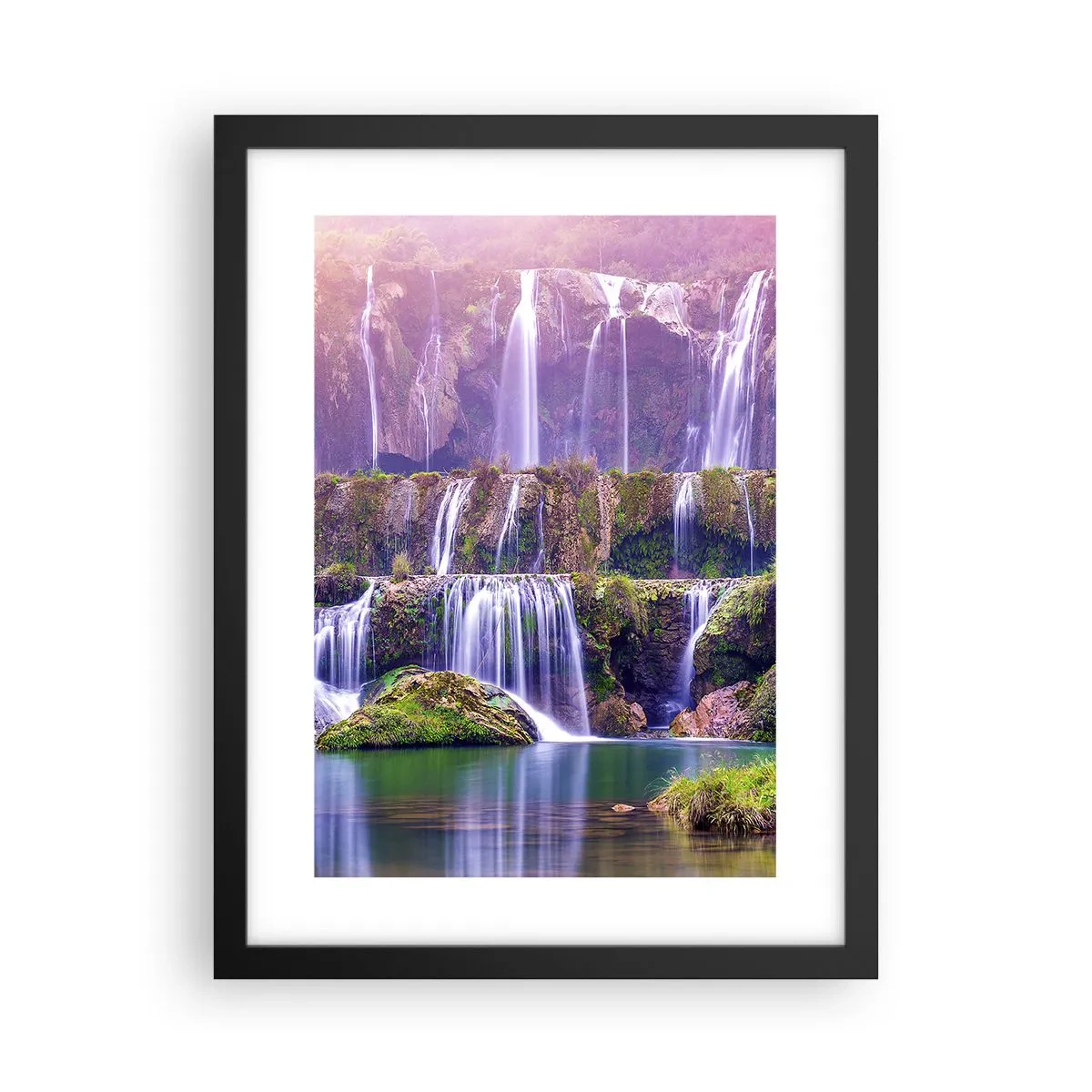 Poster in cornice nera - La scala verso il cielo - 30x40 cm