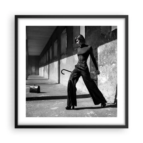 Poster in cornice nera - Eleganza cittadina - 50x50 cm