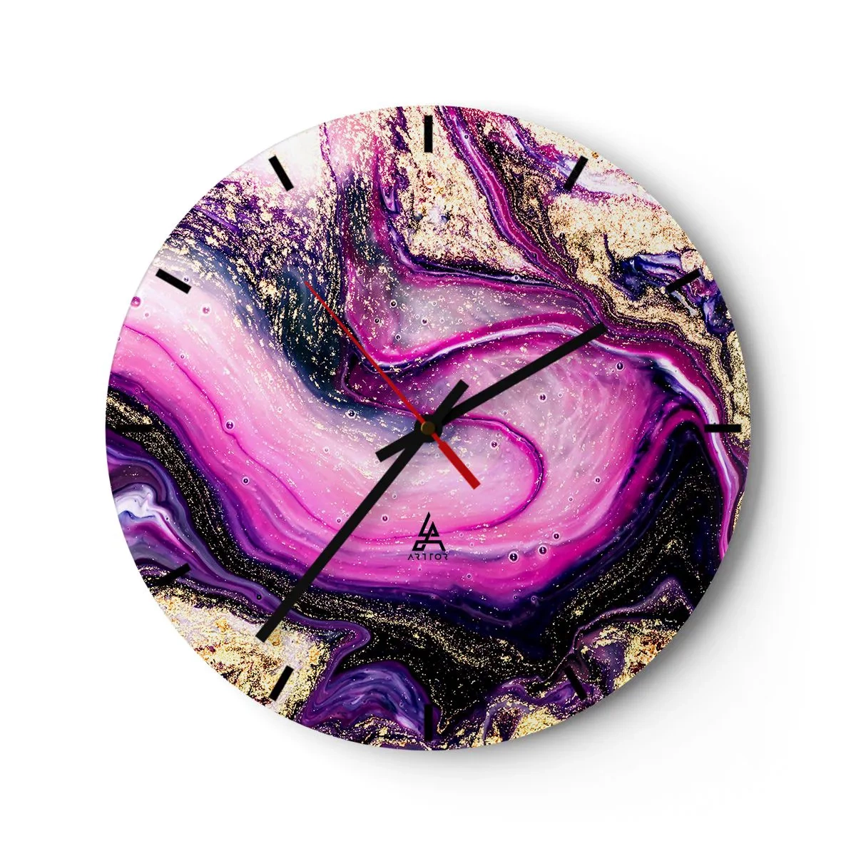 Orologio da parete - Orologio in Vetro - Un attimo dietro le quinte - 40x40 cm