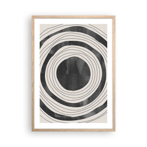 Poster in cornice rovere chiaro - Proprio al centro - 50x70 cm