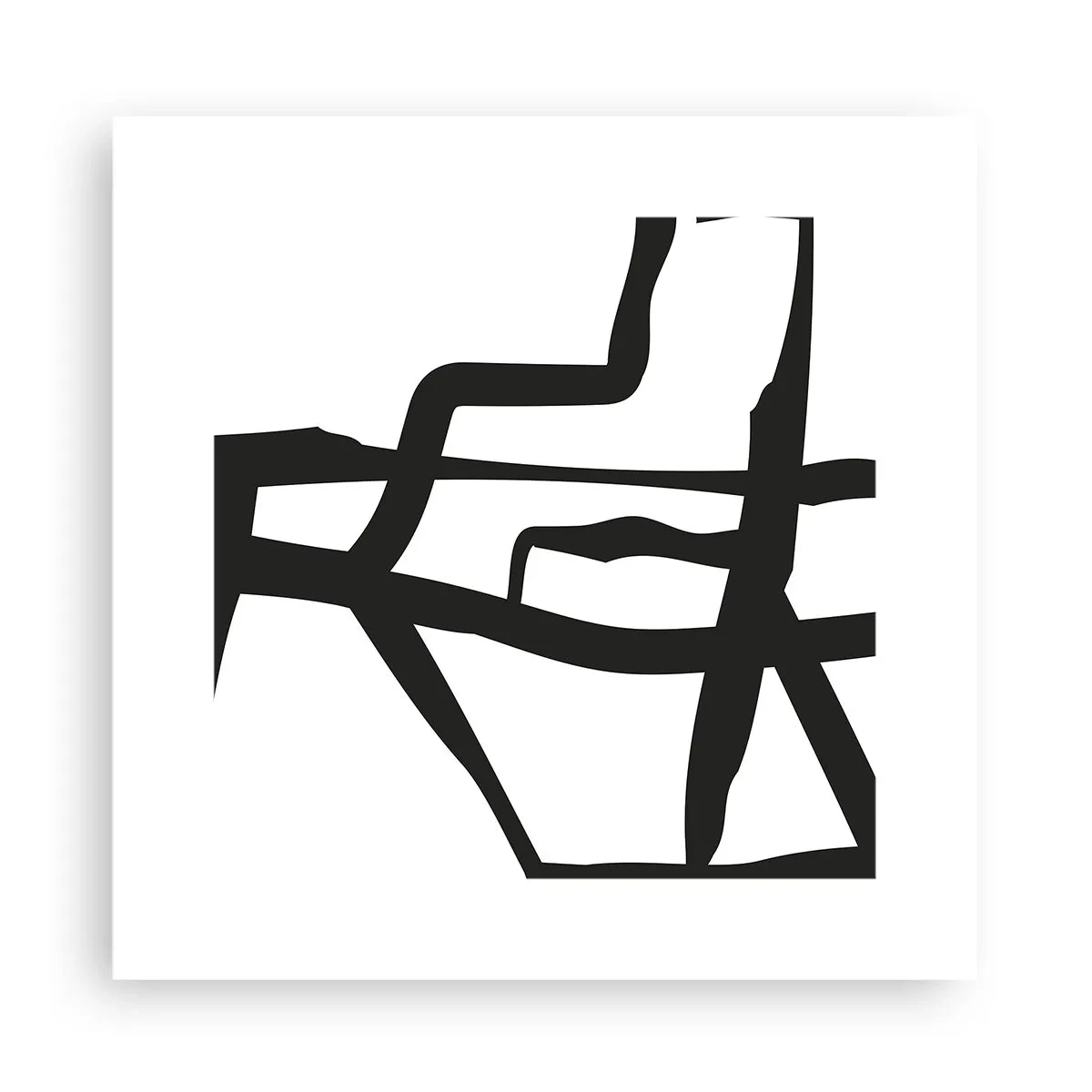 Poster - Struttura bianca e nera - 30x30 cm