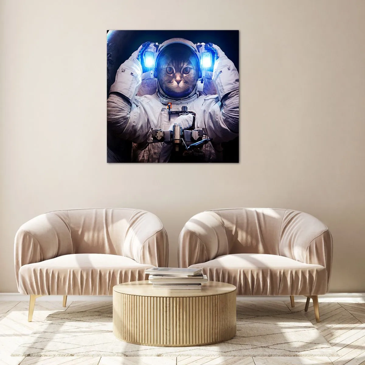 Quadro su vetro - Houston, avete un problema - 30x30 cm