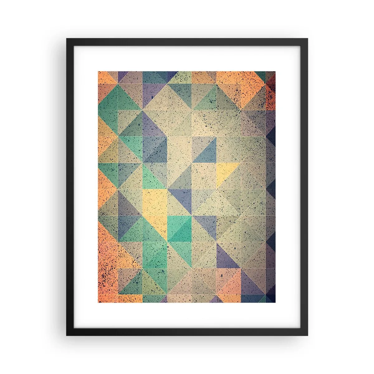 Poster in cornice nera - La repubblica dei triangoli - 40x50 cm